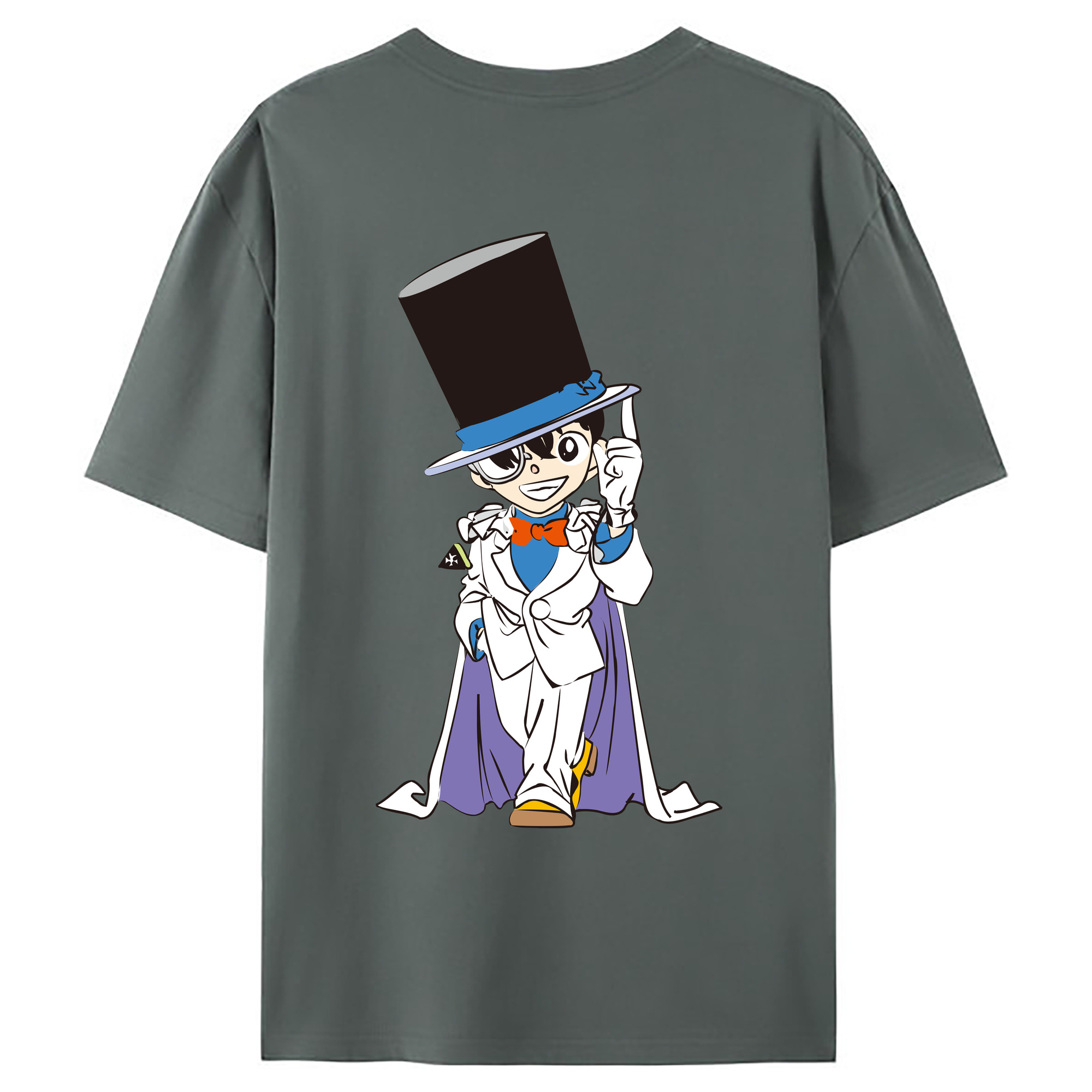 （画像用） 名探偵コナン 江戸川 コナン Detective Conan Conan Edogawa 綿100％ メンズ半袖Tシャツ（バックプリント） 通気性
